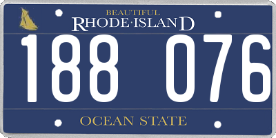 RI license plate 188076