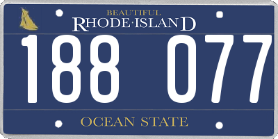RI license plate 188077