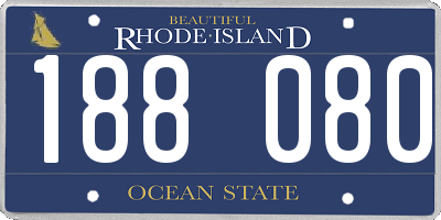 RI license plate 188080