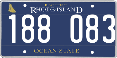 RI license plate 188083