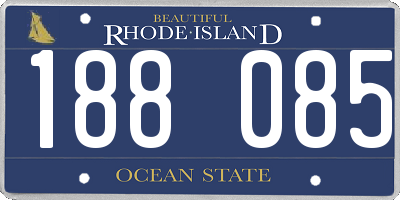 RI license plate 188085
