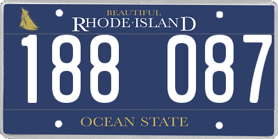 RI license plate 188087