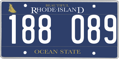 RI license plate 188089