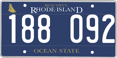 RI license plate 188092