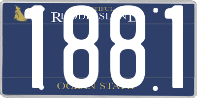 RI license plate 1881