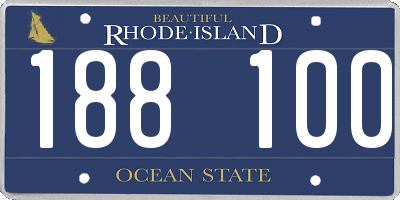 RI license plate 188100