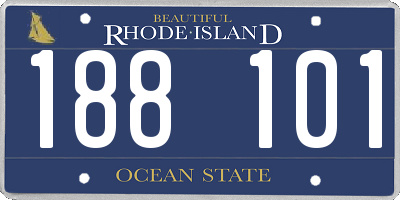 RI license plate 188101