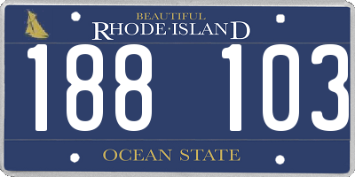 RI license plate 188103