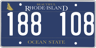 RI license plate 188108