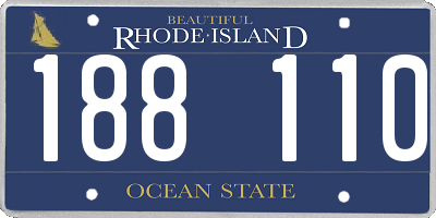 RI license plate 188110
