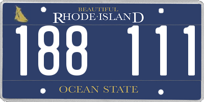 RI license plate 188111
