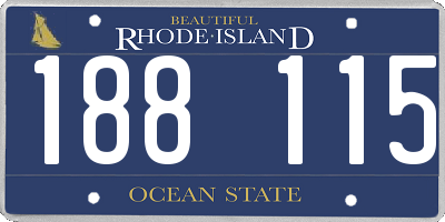 RI license plate 188115