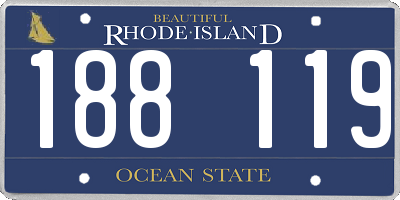 RI license plate 188119