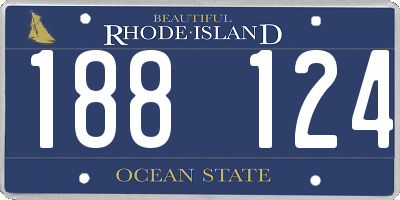 RI license plate 188124