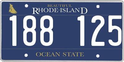 RI license plate 188125