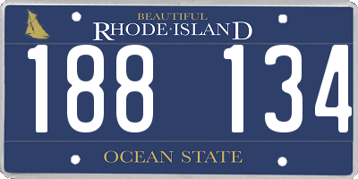 RI license plate 188134