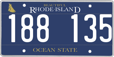 RI license plate 188135