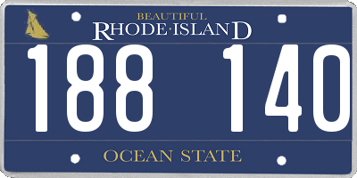RI license plate 188140