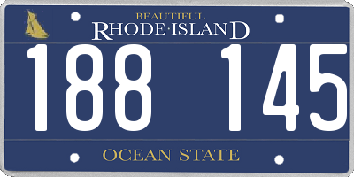 RI license plate 188145