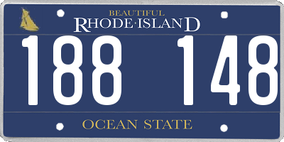 RI license plate 188148