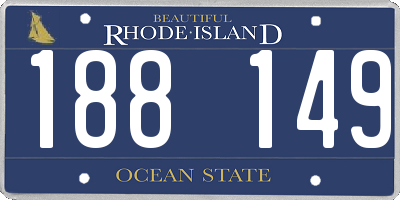 RI license plate 188149