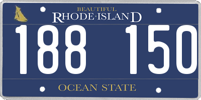 RI license plate 188150