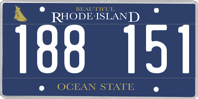RI license plate 188151