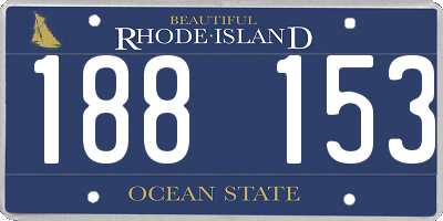 RI license plate 188153