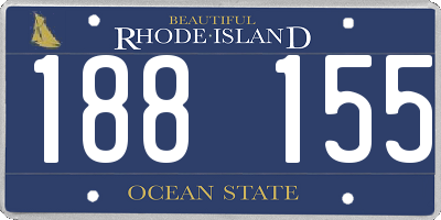 RI license plate 188155