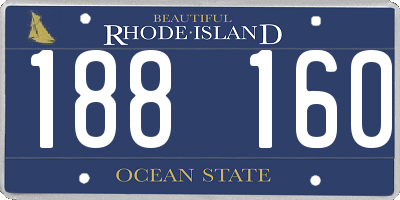RI license plate 188160