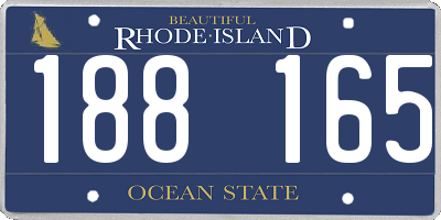 RI license plate 188165