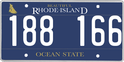 RI license plate 188166