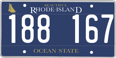 RI license plate 188167