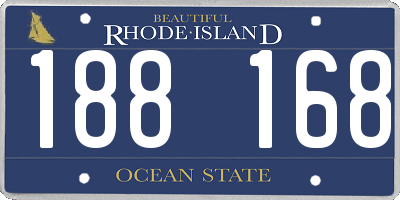 RI license plate 188168