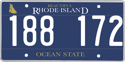 RI license plate 188172