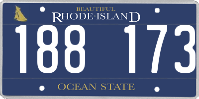 RI license plate 188173