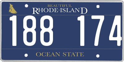 RI license plate 188174