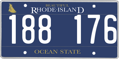 RI license plate 188176