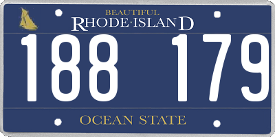 RI license plate 188179