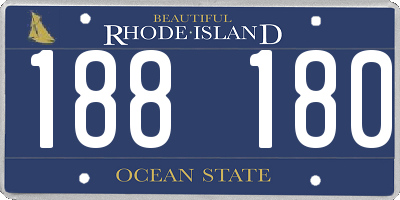 RI license plate 188180