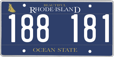 RI license plate 188181