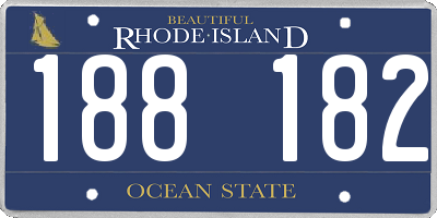 RI license plate 188182