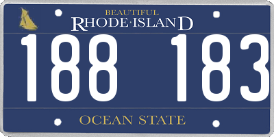 RI license plate 188183