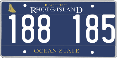 RI license plate 188185