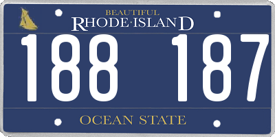 RI license plate 188187