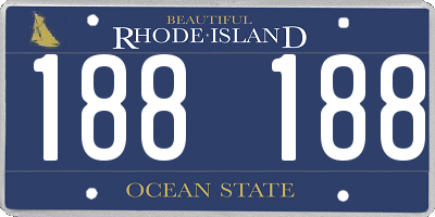 RI license plate 188188