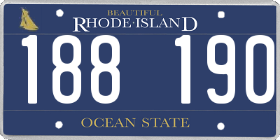 RI license plate 188190