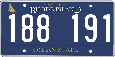 RI license plate 188191