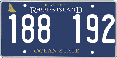 RI license plate 188192