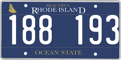 RI license plate 188193